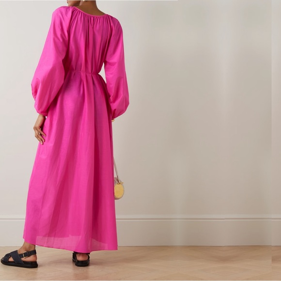 MATTEAU | The Decolette cotton and silk-blend maxi dress NWT - Picture 3 of 13